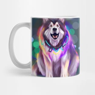 Cute Alaskan Malamute Drawing Mug